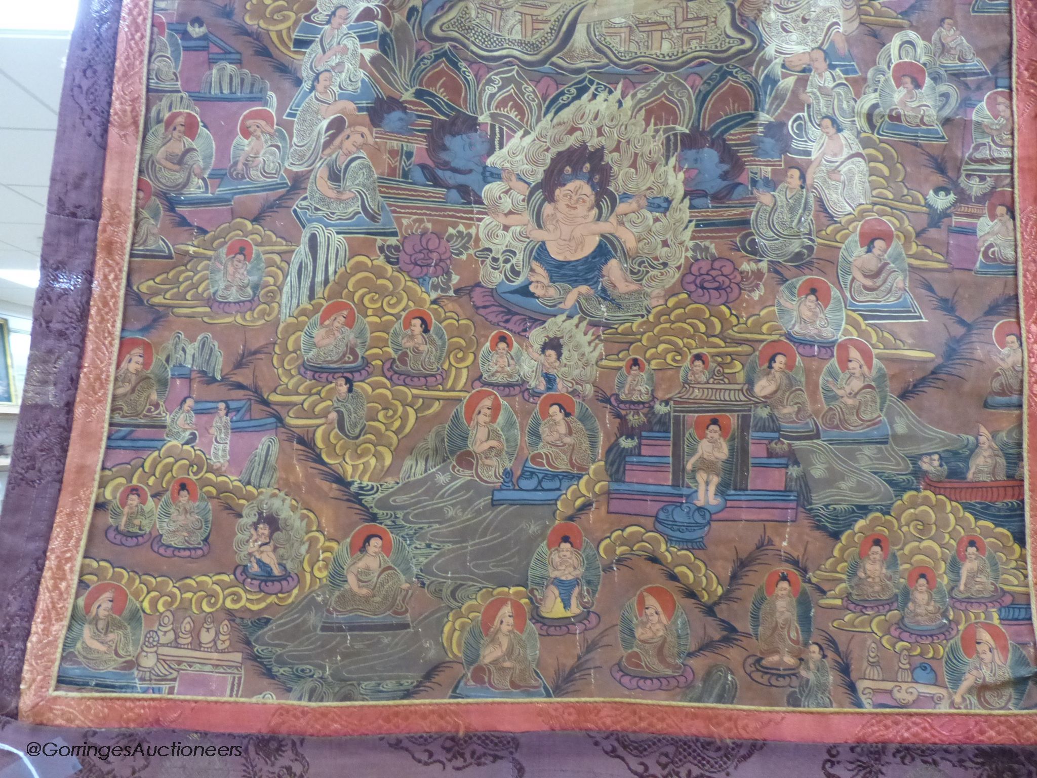 A Tibetan thangka depicting the Dalai Llama